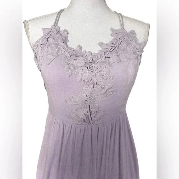 Sisters Of The Tribe Purple Lace Cami Mini Dress Size 12 - Picture 5 of 13